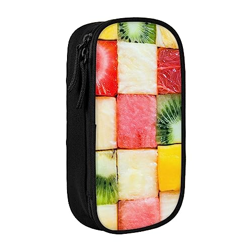 JUEXDEME Tasche für Schule, Bürobedarf, große Kapazität, Kiwi-Wassermelonen-Stiftetui, großes Fassungsvermögen, Federmäppchen für Studenten, Schreibwaren-Tasche, Stiftebox, Schreibtisch-Organizer mit von JUEXDEME