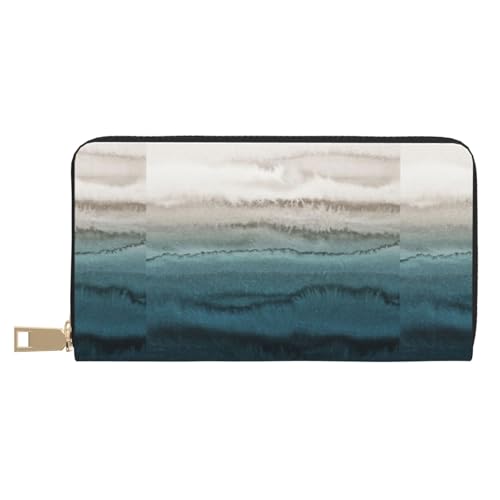JUEXDEME Within The Tides Lange Kunstleder-Clutch, schick, stilvolle Damen-Geldbörse für moderne Frauen, großes Fassungsvermögen, Kartenhalter und Organizer-Taschen, strapazierfähige Geldbörse, von JUEXDEME