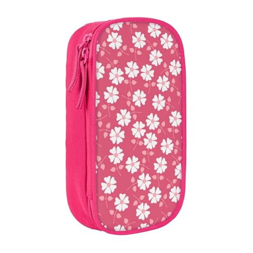 Tasche für Schule, Bürobedarf, große Kapazität, Blumenstruktur, rosa Stifteetui, großes Fassungsvermögen, Federmäppchen für Studenten, Schreibwaren-Tasche, Stiftebox, Schreibtisch-Organizer mit von JUEXDEME