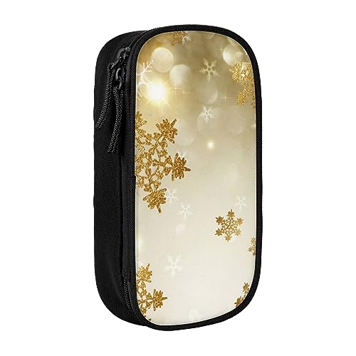 Tasche für Schule, Bürobedarf, große Kapazität, goldfarbene Seide, Weihnachts-Stiftetui, großes Fassungsvermögen, Federmäppchen für Studenten, Schreibwaren-Tasche, Stiftebox, Schreibtisch-Organizer von JUEXDEME