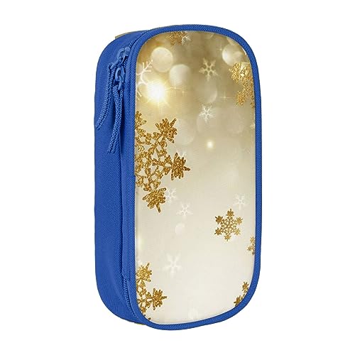 Tasche für Schule, Bürobedarf, große Kapazität, goldfarbene Seide, Weihnachts-Stiftetui, großes Fassungsvermögen, Federmäppchen für Studenten, Schreibwaren-Tasche, Stiftebox, Schreibtisch-Organizer von JUEXDEME