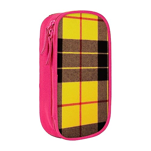 Tasche für Schule, Bürobedarf, großes Fassungsvermögen, Gelb, Grau, Schwarz, kariert, großes Fassungsvermögen, Federmäppchen für Studenten, Schreibwaren-Tasche, Stiftebox, Schreibtisch-Organizer mit von JUEXDEME