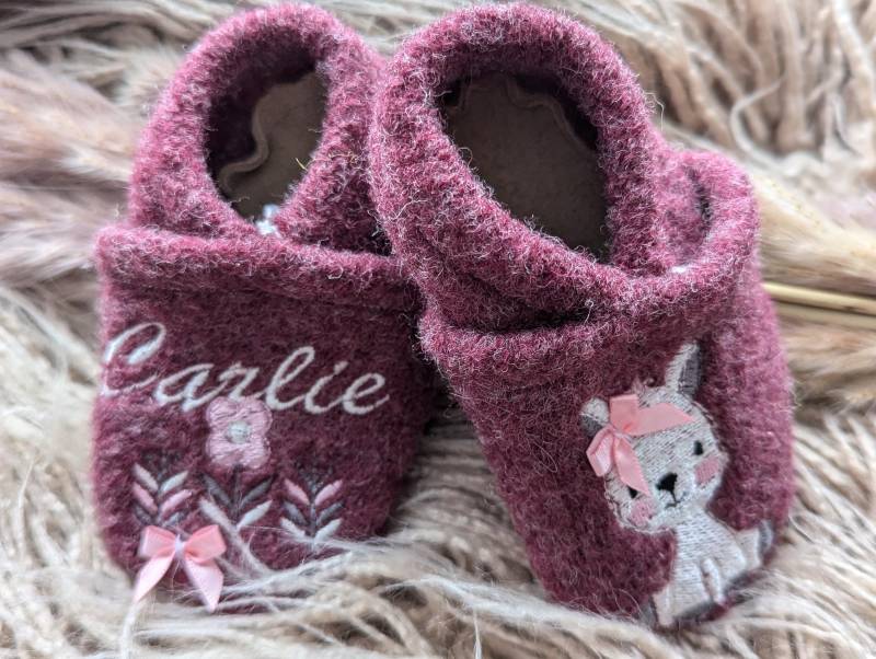 Handgemachte Walkschuhe/Hausschuhe Mit Namen von JUFILOUHandmade