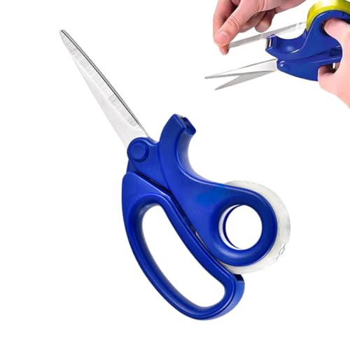 JUGUTA 2-In-1-Klebebandspender Mit Scharfer Schere Und Papier, Schere Und Integrierter Transparenter Klebebandspender, Klebebandspender Für Den Einsatz Im Büro, Zu Hause Und In Der Schule von JUGUTA