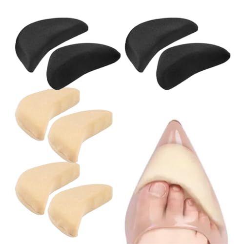 JUGUTA 4 Paare Zehenfüller Einsätze Unisex Atmungsaktiv Weich Großer Zehensteg Vorfußpolster Schuhfüller Für Hohe Ferse Fußschmerzlinderung Für Frauen Und Mädchen von JUGUTA