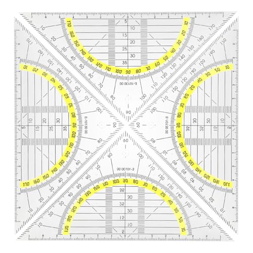 JUGUTA 4 Stück Geodreieck Aus Kunststoff, 16 Cm, Bruchsicher Und Transparent von JUGUTA
