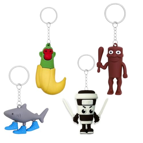 JUGUTA 4 Stück Tralalero Tralala Figure, 3D Gedrucktes Italienisches Brainrot Spielzeug, Tung Tung Tung Sahur Figur, For Collection And Decoration von JUGUTA