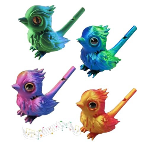 JUGUTA 4 Stück Vogelpfeife Kinder Vogel Pfeife Spielzeug Wasser Füllbar Vogelpfeife Pfeife Mit Klang Von Klarem Vogelgezwitscher Partytröten Pfeifen Für Versammlungen Spiele Unterhaltung von JUGUTA