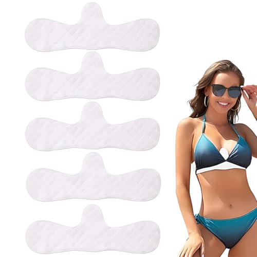 JUGUTA 5 Stück Bh Einlagen Schwitzen Baumwolle, Wiederverwendbare Anti-Sag Unterbrust Schwitzschutz von JUGUTA