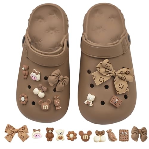 JUGUTA 9 Stück Anstecker Damen Süßer Mädchenhafter Stil Schuh Charms Für Clogs, Diy Schuhanstecker Schuhanhänger, Abnehmbare Pvc Shoe Dekoration Zubehör Für Kinder Jugendliche Erwachsene von JUGUTA