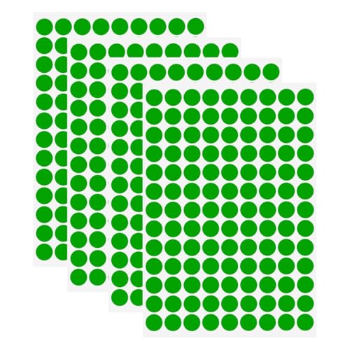 JUGUTA Markierungspunkte – 1000 Stück Bunte Klebepunkte Auf Rolle,30X30 Mm - Grün Glue Dots Selbstklebende Runde Aufkleber Perfekt Für Kennzeichnung Im Büro Sticker Rund von JUGUTA