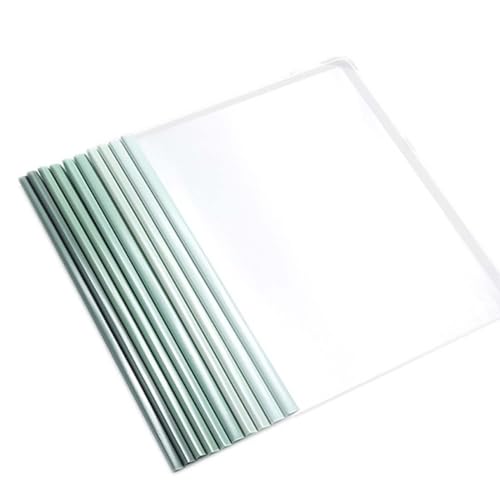 Juguta 10 Stück Klar A4 Sliding Bar Binder, Multifunktions-Ordner, A4 Transparente Dokumentenordner, PP Transparent Schiebebinder Berichte Umschlag, für Zuhause Schule Büro Dokumente Klassifizierung von JUGUTA