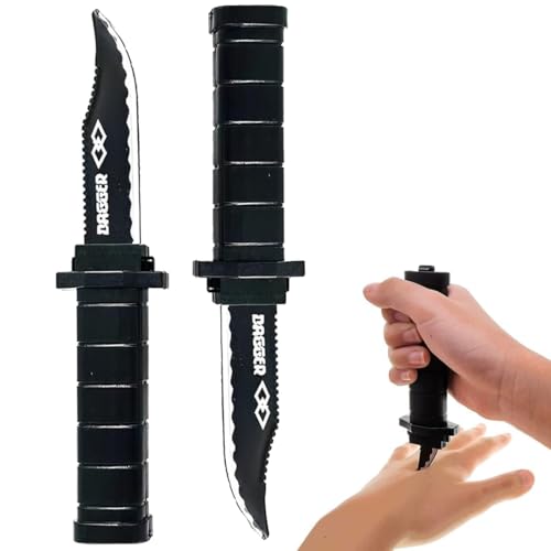 Juguta 2er-Pack Verschwinden Dolch Messer, Kunststoff Klinge Spielzeug Dolch Gefälschtes Messer Zaubertricks Prop für Kinder Erwachsene, Trickspielzeug Zaubershows Partygeschenke, für Halloween von JUGUTA