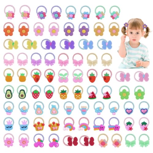 Juguta 80 Stück Bunte Haargummis Set, Süße Zopfgummis Für Mädchen, Bunte Haarbänder, Elastische Haargummis Mit Blumen, Baby Haargummi Accessoires Kinder - Zufälliges Muster Juguta 80 Stück Bunte Haargummis Set, Süße Zopfgummis Für Mädchen, Bunte Haarbänder, Elastische Haargummis Mit Blumen, Baby Haargummi Accessoires Kinder - Zufälliges Muster von JUGUTA