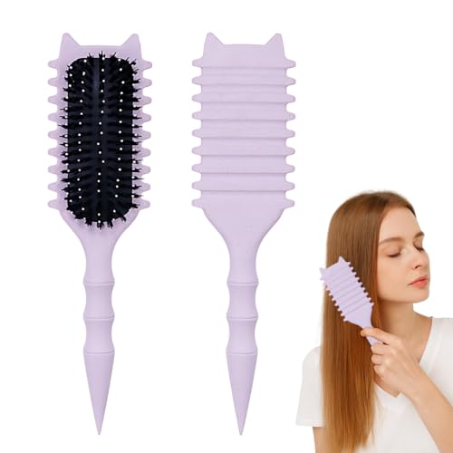 Juguta Lockenbürste,Curly Hair Brush,Curling Roll Comb Locken Bürste 2025 Neu Define Styling Brush,Curl Defining Brush,Haarbürste Zum Entwirren Für Frauen von JUGUTA