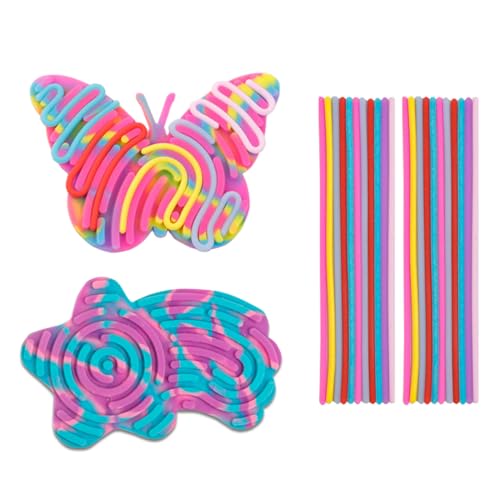Juguta Sensorik Activity Board Silikon Fidget Toys zur Stressabbau, ADHD und Autismus, Doppelseitiges Sensorisches Spielzeug Aktivitätsbrett mit 22 Stäbe für Kinder ab 3 Jahr & Erwachsene von JUGUTA