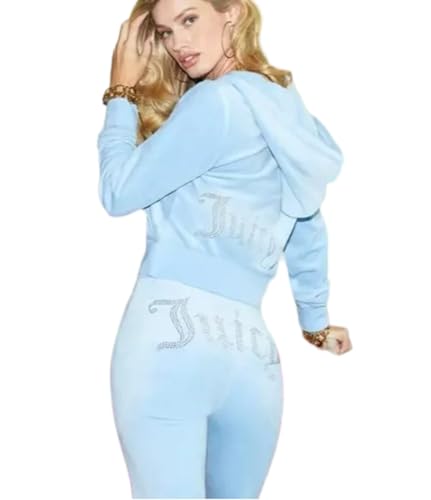 Juicy Couture Velours-Trainingsanzug, mattiert, Größe L, frosted, Large von Juicy Couture