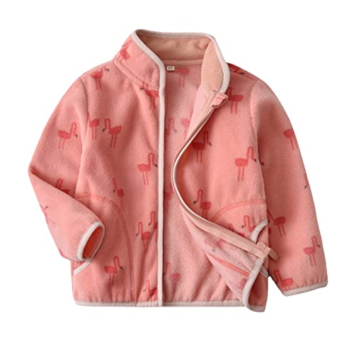 JUIYNIZT Mädchen Polar Fleecejacken Mäntel Oberbekleidung Warm Reißverschluss Jacke für Frühling Herbst (Rosa #2, 134/140) von JUIYNIZT