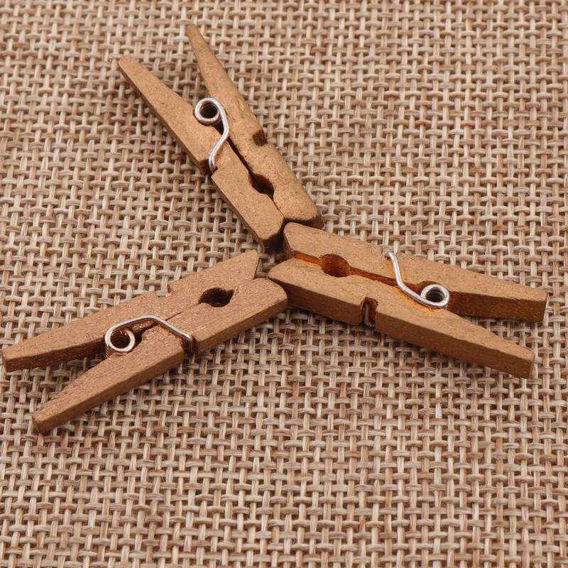10-50 Stück Kleine Holzklammern, 30 Mm, Naturholz-Tuchklammern Handwerk Pegs Scrapbooking Original-Holzfarbe(Wc03 von JUIYTREEHOUSE