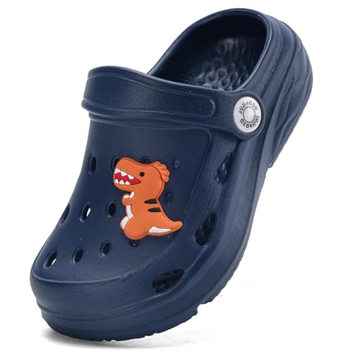 JUJIAOSO Kinder Gartenschuhe Unsiex Schiebesandale niedliche cartoon-Clip Clogs, Dunkelblau, 13 UK Child JUJIAOSO Kinder Gartenschuhe Unsiex Schiebesandale niedliche cartoon-Clip Clogs, Dunkelblau, 13 UK Child von JUJIAOSO