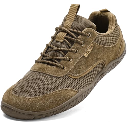 JUJIAOSO Unisex Breite Barfußschuhe für Herren Damen Outdoor Trail Running Minimalistische Walkingschuhe Leicht und Atmungsaktiv, braun, 44 EU JUJIAOSO Unisex Breite Barfußschuhe für Herren Damen Outdoor Trail Running Minimalistische Walkingschuhe Leicht und Atmungsaktiv, braun, 44 EU von JUJIAOSO