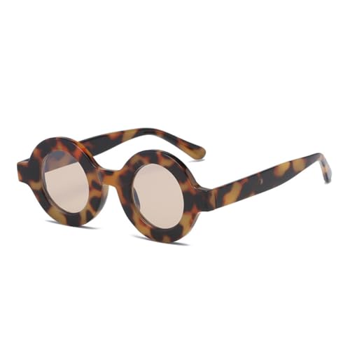 JUJNTNT Beliebte Retro Kleine Runde Sonnenbrille für Damen Buchstabenrahmen Brille(1) von JUJNTNT