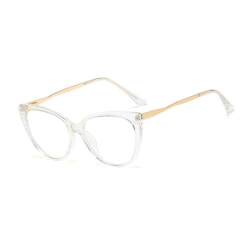 JUJNTNT Cat Eye Brillengestell Damen Vintage Federscharniergestell (Transparent) von JUJNTNT