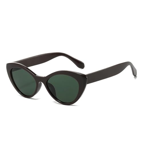JUJNTNT Cat-Eye-Sonnenbrille für Damen, UV400 (Braun, Dunkelgrün) von JUJNTNT