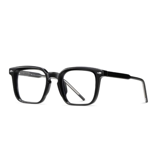 JUJNTNT Luxus-Sonnenbrille für Damen und Herren, Retro, durchsichtig, Punk-Nieten, UV400 (schwarz durchsichtig) von JUJNTNT