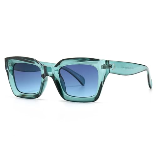 JUJNTNT Mode Cat Eye Sonnenbrille Frauen Retro Quadratische weibliche Nägel Shades Uv400 Männer (Blau) von JUJNTNT