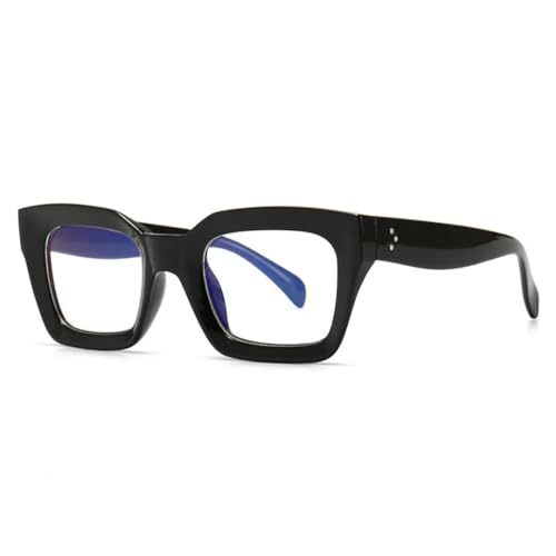 JUJNTNT Modische Cat-Eye-Sonnenbrille für Damen, Retro, quadratisch, für Damen, UV400, für Herren (schwarz, transparent) von JUJNTNT