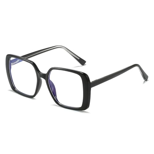 JUJNTNT Retro Klar Damen Doppelfarbig Brillengestell Federscharnier Herren (Schwarz) von JUJNTNT