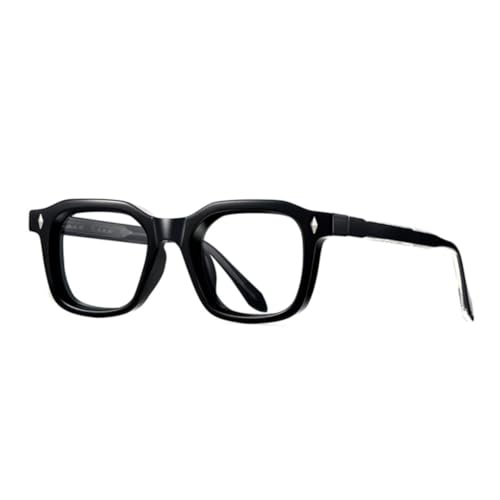 JUJNTNT Retro-Luxus-Sonnenbrille für Damen und Herren, Nieten, UV400, trendiger Punk (schwarz, klar) von JUJNTNT