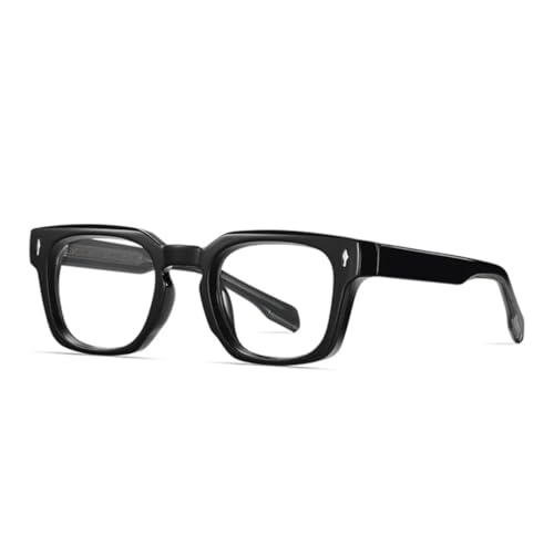 JUJNTNT Retro-Luxus-Sonnenbrille für Damen und Herren, Nieten, trendiger Punk-Stil, klarer Farbverlauf (schwarz klar) von JUJNTNT