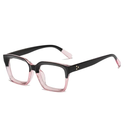 JUJNTNT Retro-Nieten Damen-Brillenrahmen (Schwarz Pink) von JUJNTNT