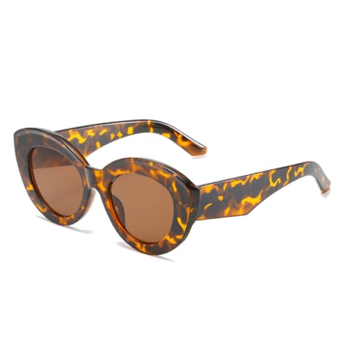 JUJNTNT Retro Oversized Cat Eye Bunte Sonnenbrille für Damen Herren UV400 Trendy(5) von JUJNTNT