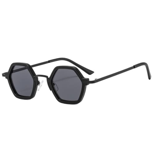 JUJNTNT Retro Punk Polygon Sonnenbrille für Damen Herren Klare Ozean Verlaufsgläser Trendy UV400(4) von JUJNTNT