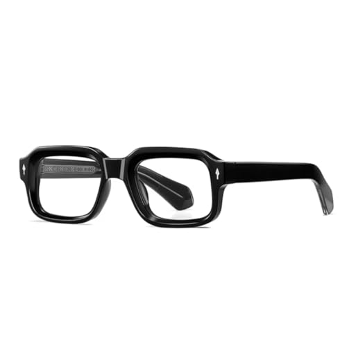 JUJNTNT Retro-Sonnenbrille für Damen und Herren, luxuriös, transparent, Punk, UV400 (schwarz, transparent) von JUJNTNT