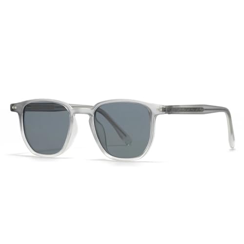 JUJNTNT Retro-Sonnenbrille mit Nieten für Damen und Herren, UV400, Luxus (grau) von JUJNTNT