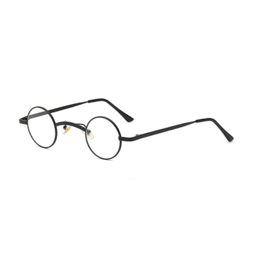 JUJNTNT Retro-Sonnenbrille mit breitem Steg, Rock-Punk-Design, klassisch, klein, rund, transparent, UV400 (2) von JUJNTNT