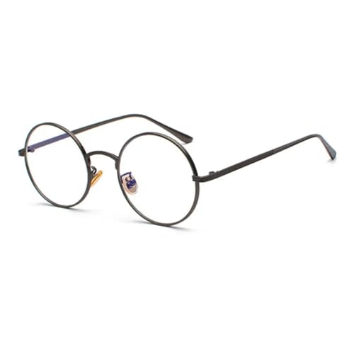 JUJNTNT Runde Sonnenbrille für Damen und Herren, UV400-Gläser (Gun Clear) von JUJNTNT