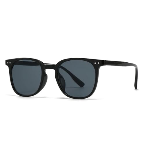 JUJNTNT Sonnenbrille für Damen und Herren, UV400, Retro, Farbverlauf, Nieten (schwarzgrau) von JUJNTNT