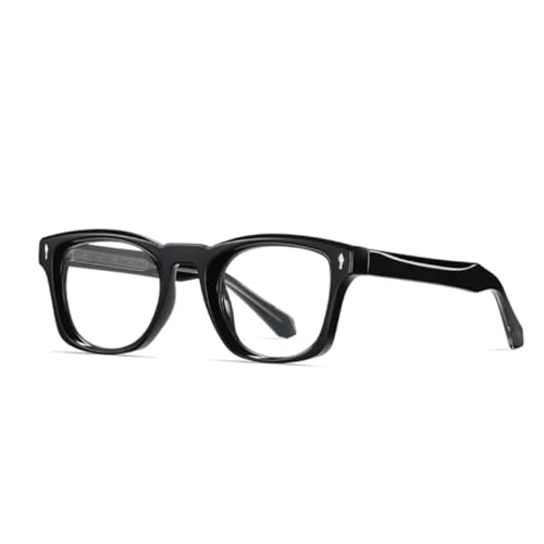 JUJNTNT Sonnenbrille für Damen und Herren, luxuriös, Retro, Nieten, Punk, klarer Farbverlauf, UV400 (schwarz klar) von JUJNTNT