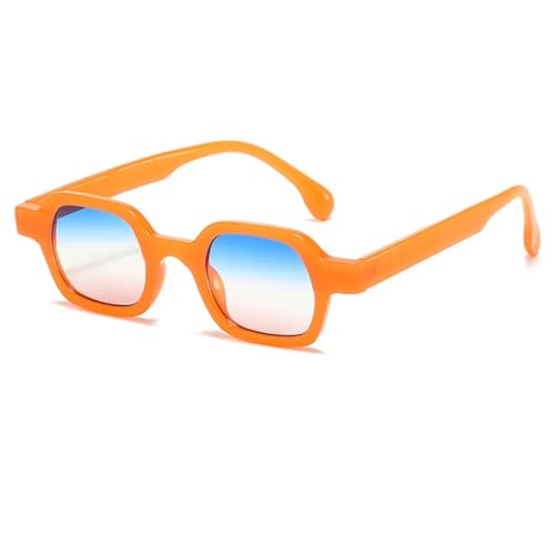 JUJNTNT Trendy Vintage Sonnenbrille für Damen Candy Color Retro UV400 (Orange-Blau-Pink) von JUJNTNT