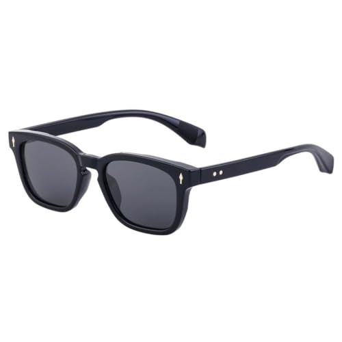 JUJNTNT Vintage-Sonnenbrille für Herren, luxuriös, klassisch, Retro, zum Autofahren (polarisiert, hellschwarz) von JUJNTNT