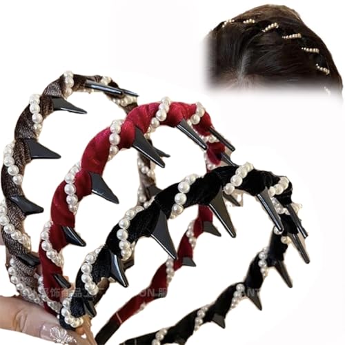 Perlen Stirbband, Hochkronen Perlen Haarband, Vintage Hochkronen Kunstperlen Haarreif, Elegante Wahl für Frauen Perlen Stirbband, Hochkronen Perlen Haarband, Vintage Hochkronen Kunstperlen Haarreif, Elegante Wahl für Frauen von JUKOOE