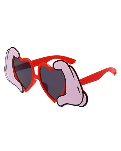 JUKOTA 1 Paar Herz Sonnenbrille,Herzbrille Damen,Vintage Sonnenbrillen Herzform,Heart shaped Brille Braut Accessoires Hochzeit,Festival Party Brillen von JUKOTA