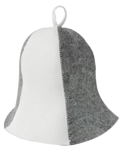JUKOTA 1 Stück Sauna Hut Filz Sauna Mütze Saunahut Wolle Sauna Filzhut Saunakappe Filzkappe Duschkappe Badekappe für Herren Damen Sauna Dusche Bade Kopfbedeckung Melonenhaut Duschhaube von JUKOTA