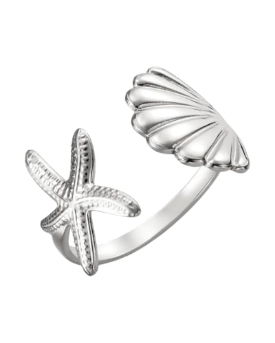 JUKOTA 1 Stück Seestern Offener Ring Statement Silber Stern Ring Vintage Silber Seestern Verstellbarer Ring Doppel Seestern Wickelring Persönlichkeit Stern Wickelring JUKOTA 1 Stück Seestern Offener Ring Statement Silber Stern Ring Vintage Silber Seestern Verstellbarer Ring Doppel Seestern Wickelring Persönlichkeit Stern Wickelring von JUKOTA