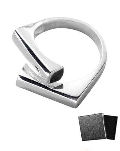 JUKOTA 1 Stück Silber Geometic Rechteck Gold Silber Persönlichkeit Verstellbarer Ring Vogue und einfacher Ring für Frauen Party Schmuck Geschenk von JUKOTA
